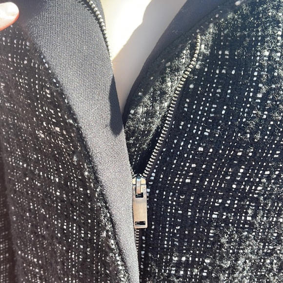 Liz Claiborne Size XL Zippered Jacket Black and White/blazer - Picture 2 of 8